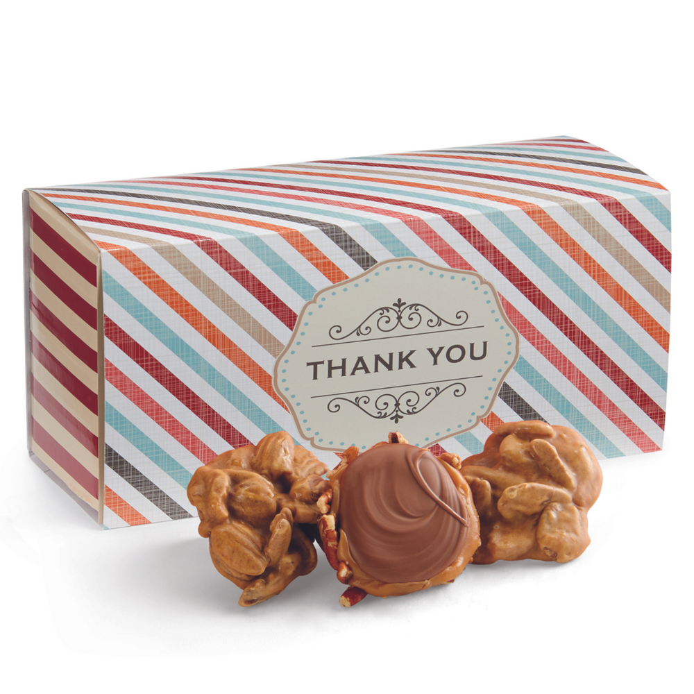 Original Pecan Pralines & Gophers Duo in a Thank You Themed Gift Box