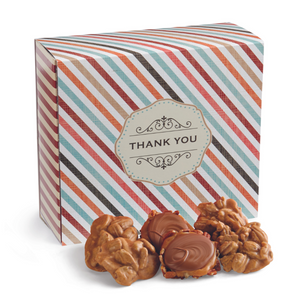 Original Pecan Pralines & Gophers Duo in a Thank You Themed Gift Box