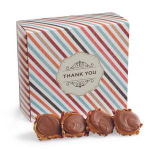 Milk Chocolate Gophers in a Thank You Themed Gift Box
