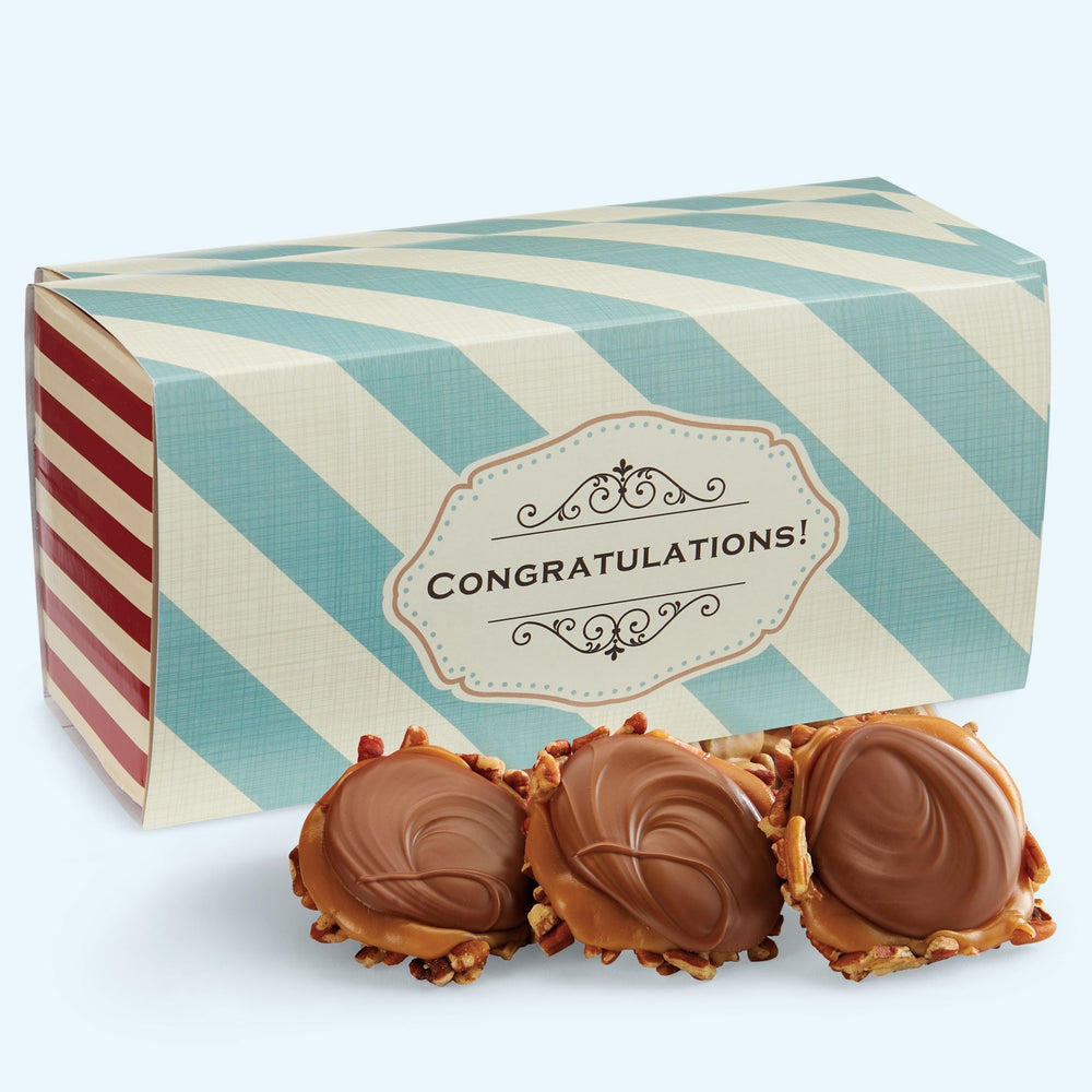 Milk Chocolate Gophers in a Congratulation Themed Gift Box