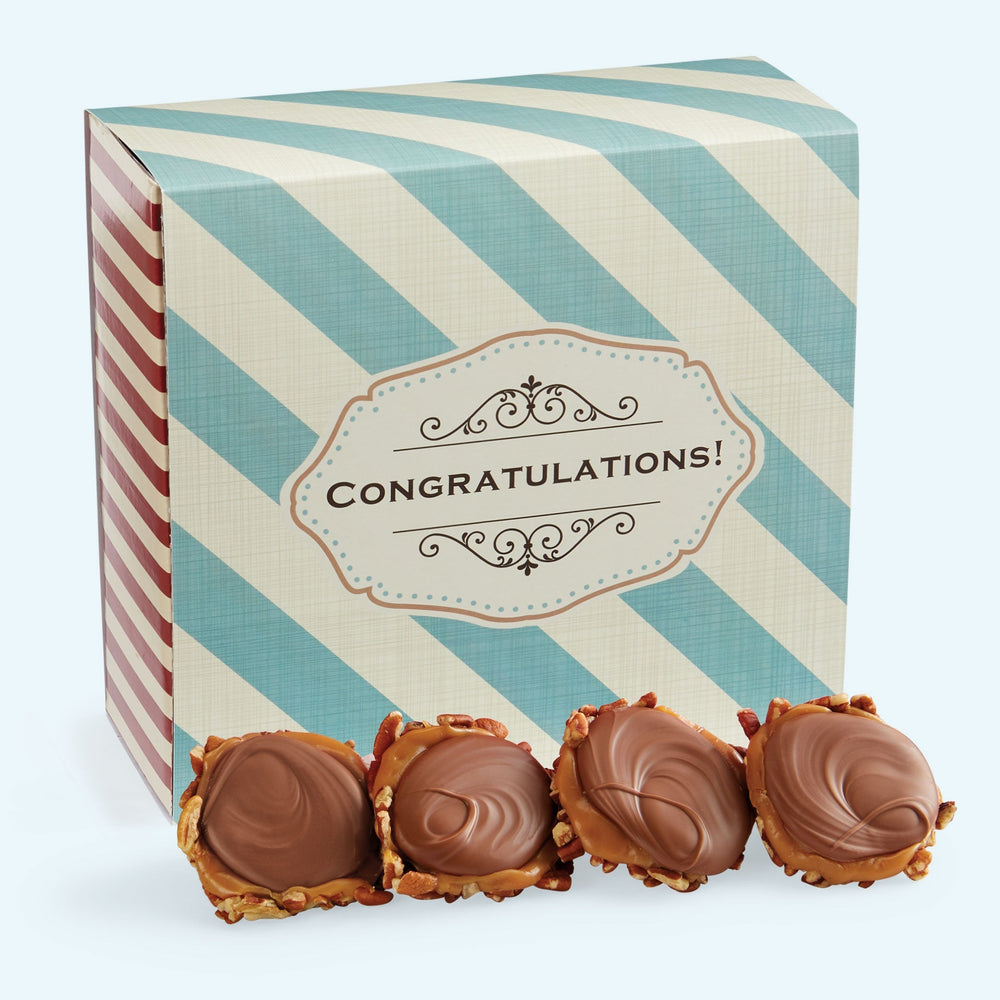 Milk Chocolate Gophers in a Congratulation Themed Gift Box