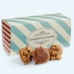 Original Pecan Pralines & Gophers Duo in a Congratulation Themed Gift Box
