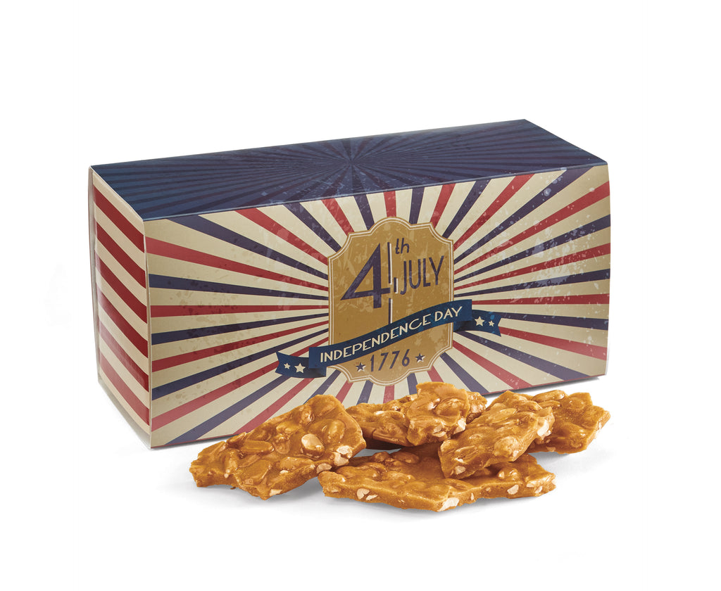 Old Fashioned Peanut Brittle in a 4th of July Gift Box