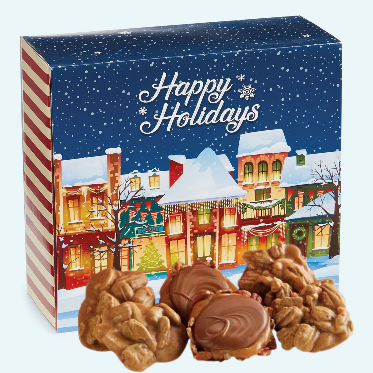 Original Pralines & Gophers Duo in a Happy Holidays Gift Box