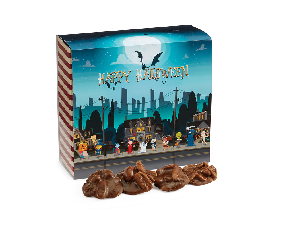 Chocolate Pralines in a Halloween Themed Gift Box