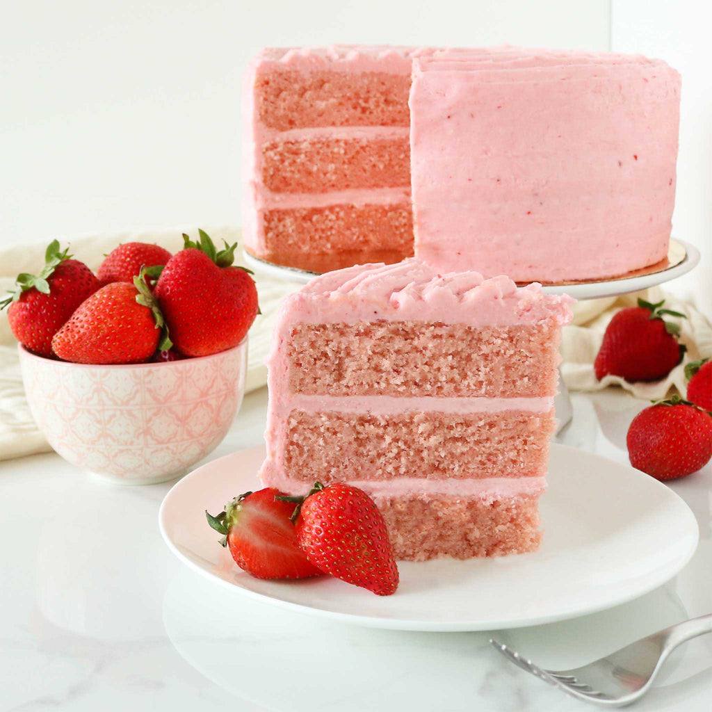 Strawberries & Cream Layer Cake