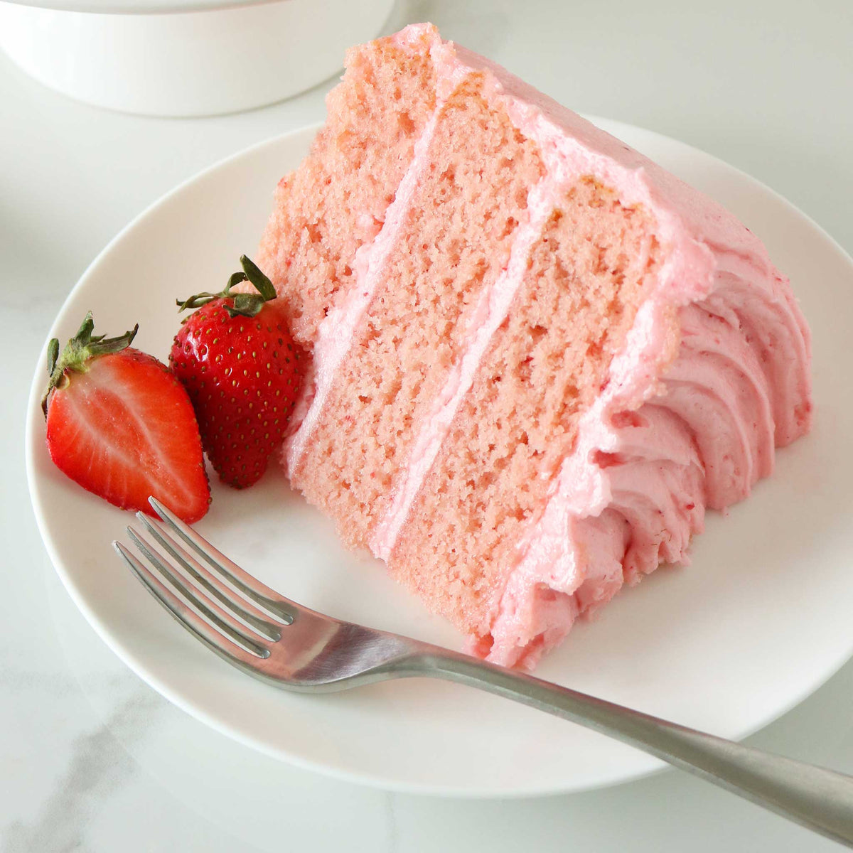 Strawberries & Cream Layer Cake