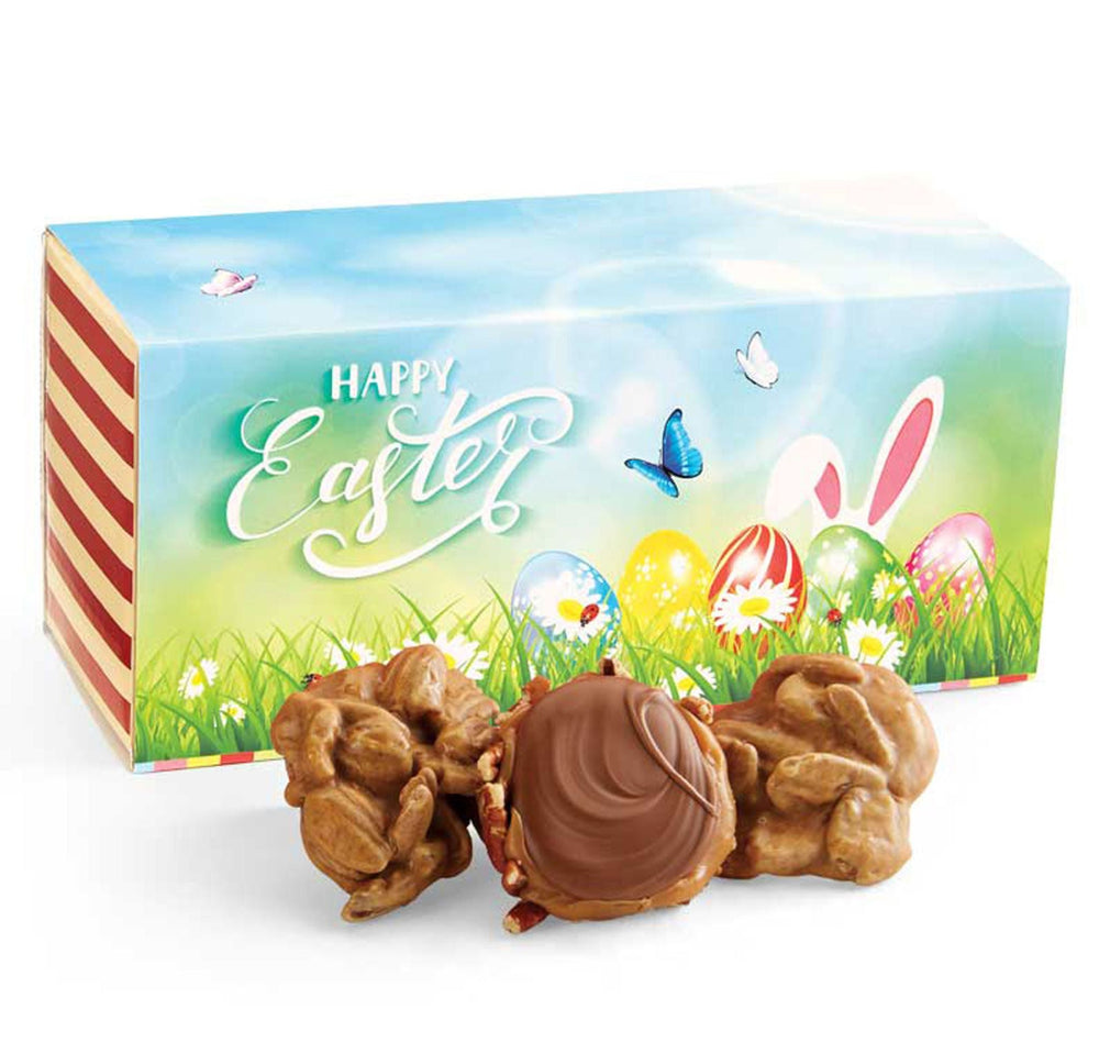Original Pecan Pralines & Gophers Duo in an Easter Themed Gift Box