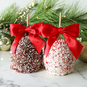 Holiday Peppermint Caramel Apples