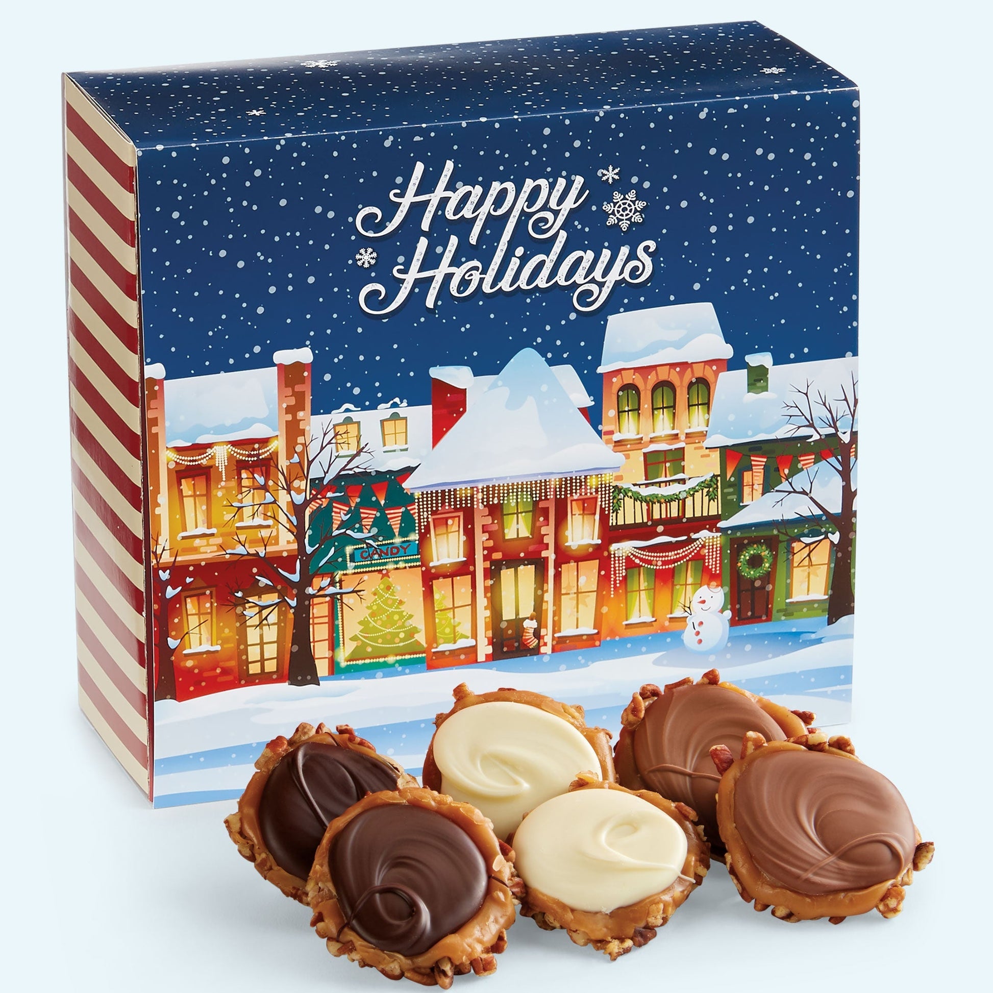 Assorted Gophers in a Happy Holidays Gift Box