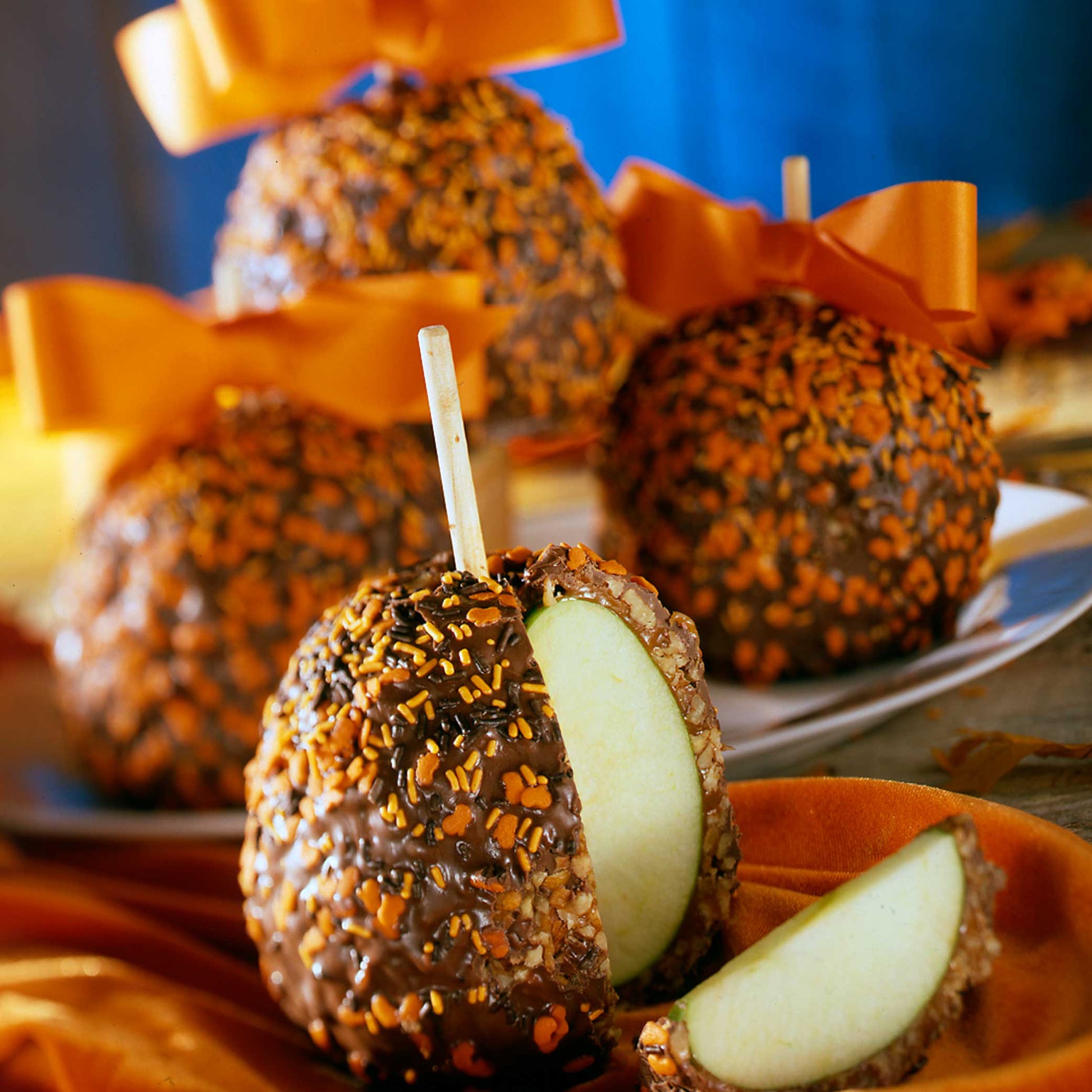 Fall Decorated Carmel Apples 