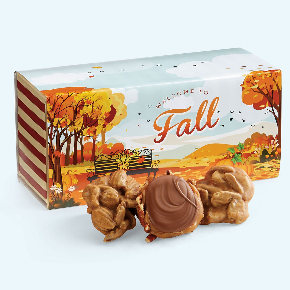 Original Pecan Pralines & Gophers Duo in a Fall Themed Gift Box