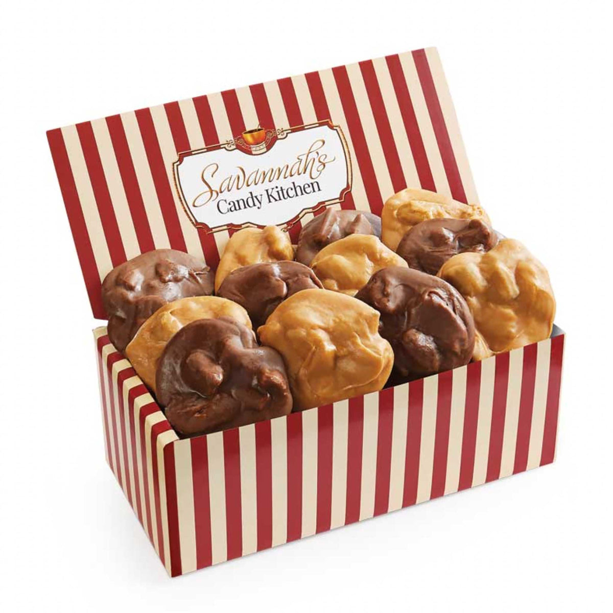 12 Piece Assorted Pralines in a Signature Striped Box