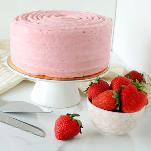 Strawberry Cream Layer Cake Whole